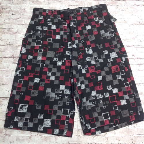 RAMPED UP RED, BLACK, GRAY Squares Shorts