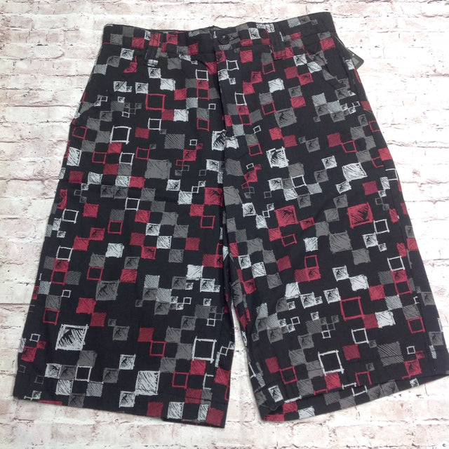 RAMPED UP RED, BLACK, GRAY Squares Shorts