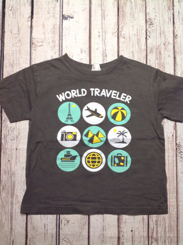 RabbitSkins Gray & Green Circles Top