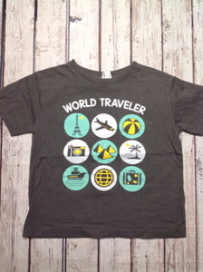 RabbitSkins Gray & Green Circles Top