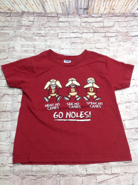 RabbitSkins Red Print FSU Top