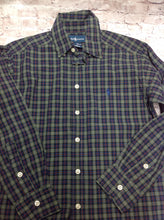 Ralph Lauren Green Print Checkered Top
