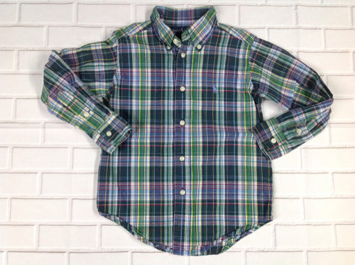 Ralph Lauren Green Print Top
