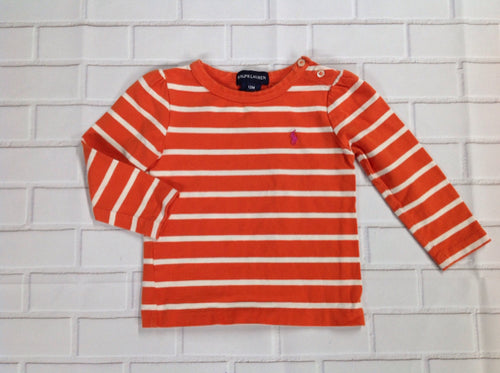 Ralph Lauren ORANGE & WHITE Top
