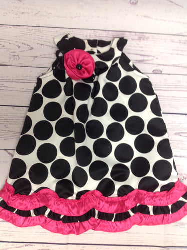 Rare Editions Black & White Dots Dress