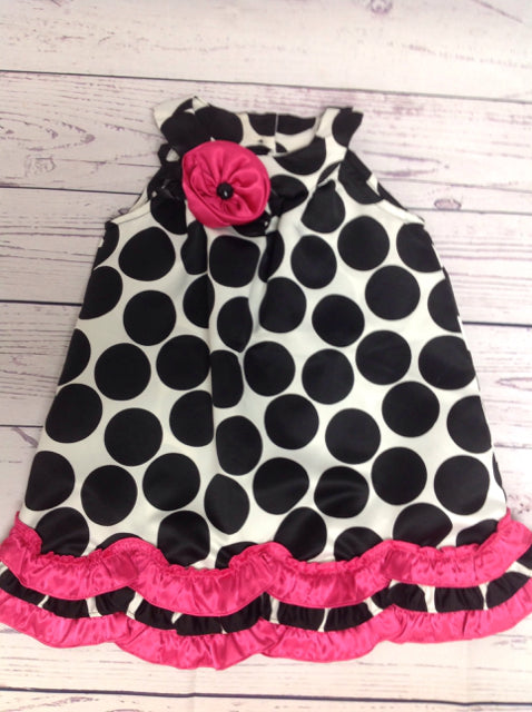 Rare Editions Black & White Dots Dress