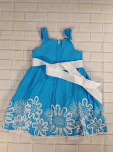 Rare Editions Blue & White Dress