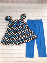 Rare Editions Brown Print Polka Dot 2 Piece Set