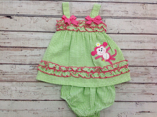 Rare Editions Green & White Dress