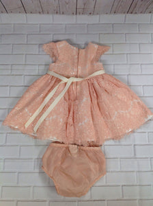 Rare Editions PEACH PRINT Dress
