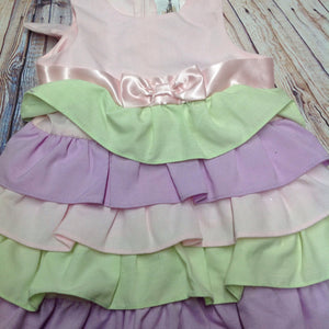 Rare Editions Pink & Green Dress