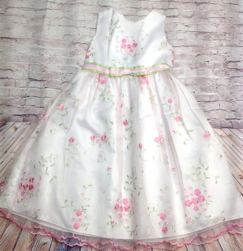 Rare Editions White & Pink Dress