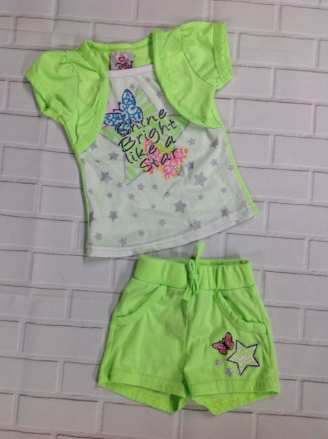 Real Love LIME GREEN & WHITE 2 PC Outfit