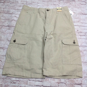 Route 66 BEIGE & WHITE Stripes Shorts