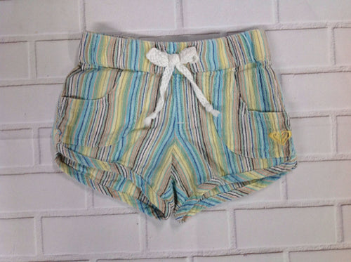 Roxy Girl Blue & Beige Stripe Shorts