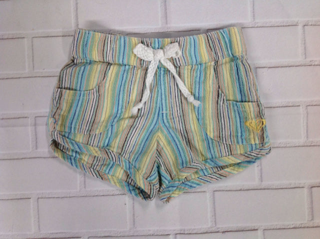 Roxy Girl Blue & Beige Stripe Shorts
