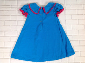 SMOCKaDOT Kids Light Blue & Pink Dress