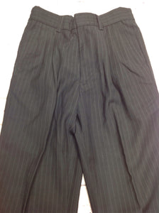 STANLEY BLACKER Black Pinstripe Pants