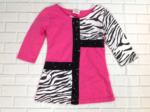 SWAK PINK & BLACK Zebra Dress