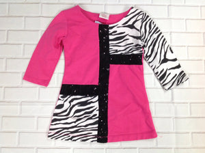 SWAK PINK & BLACK Zebra Dress