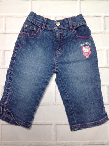 Samrio Denim & Pink HELLO KITTY Capri