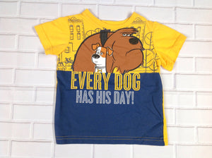Secret Life of Pets Yellow Print Top