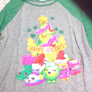 Shopkins Green & Gray Top