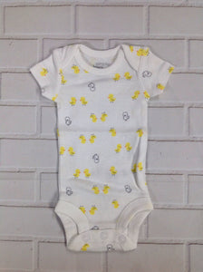 Simple Joy White Print Onesie