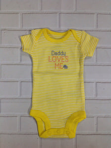 Simple Joy Yellow Print Onesie