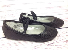 Simply Petals Black Glitter Shoes