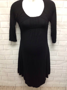 Size MAT 12 Next Maternity Black Cotton Blend Dress
