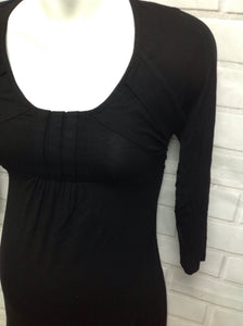 Size MAT 12 Next Maternity Black Cotton Blend Dress