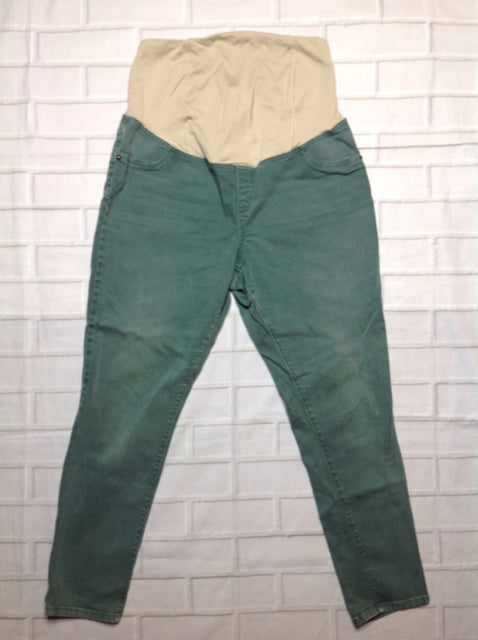 Size 14 ISABEL Green Solid Jeans