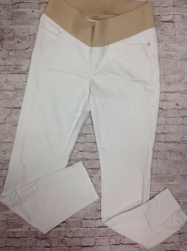 Size 6 LOFT White Solid Pants