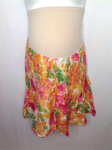Size Large A Pea in the Pod Pink & Orange Floral Skirt