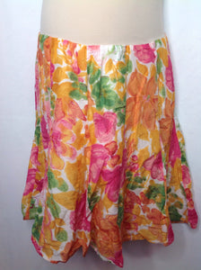 Size Large A Pea in the Pod Pink & Orange Floral Skirt