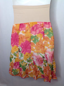 Size Large A Pea in the Pod Pink & Orange Floral Skirt