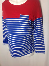 Size Large Bearsland Red & White Stripe Top