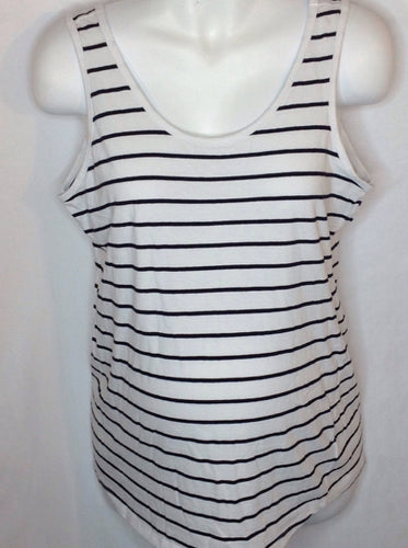 Size Large Bump Start WHITE & BLACK Stripe Top