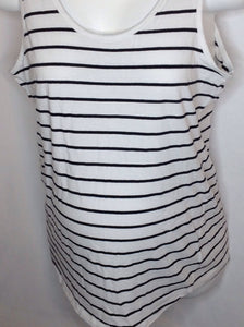 Size Large Bump Start WHITE & BLACK Stripe Top