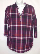 Size Large Cupcake Couture Red & Black Plaid Top