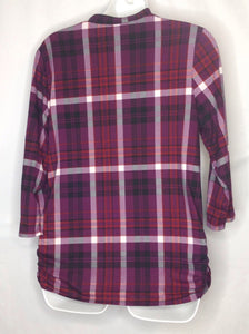 Size Large Cupcake Couture Red & Black Plaid Top