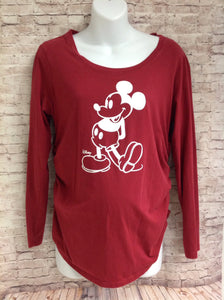 Size Large Disney Red Print Mickey Mouse Top