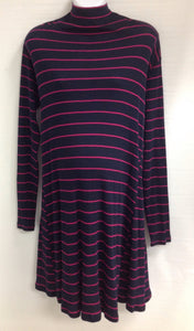Size Large Liz Lange Navy & Pink Stripe Dress