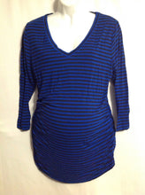 Size Large LizLange Blue & Black Stripe Top
