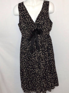 Size Large Motherhood BLACK & TAN Polka Dot Dress