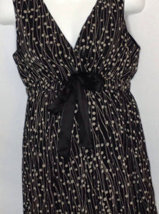 Size Large Motherhood BLACK & TAN Polka Dot Dress