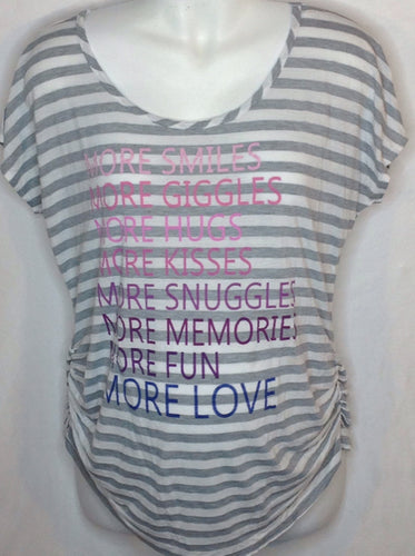 Size Large Motherhood Gray & Pink Top