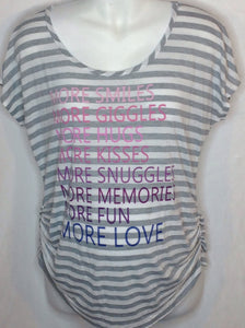 Size Large Motherhood Gray & Pink Top