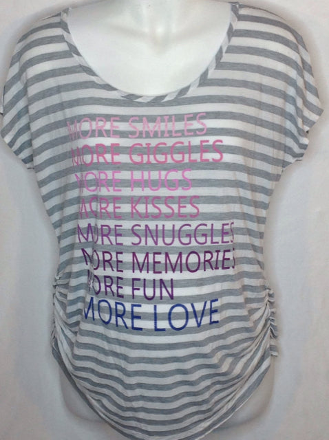 Size Large Motherhood Gray & Pink Top